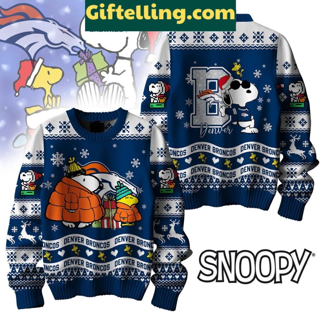 Denver Broncos Peanuts Snoopy Ugly Christmas Sweater