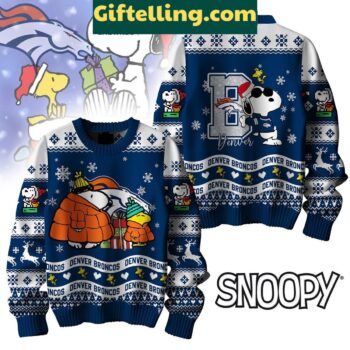 Denver Broncos Peanuts Snoopy Ugly Christmas Sweater