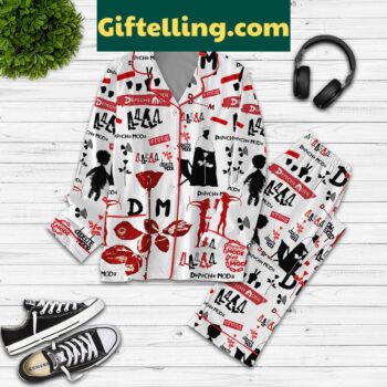 Depeche Mode Playing The Angel Polyester Pajamas Set, full-body view