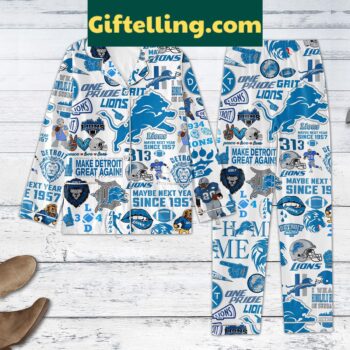 Detroit Lions Make Detroit Great Again One Pride Pajamas Set