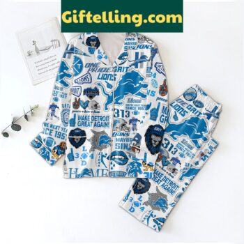 Detroit Lions Make Detroit Great Again One Pride Pajamas Set