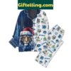 Detroit Lions Roary the Mascot Christmas Polyester Pajamas Set