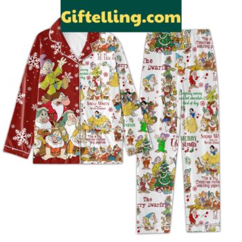 Disney Snow White and the Seven Dwarfs Merry Dwarfs Christmas Pajamas Set for kids and adults