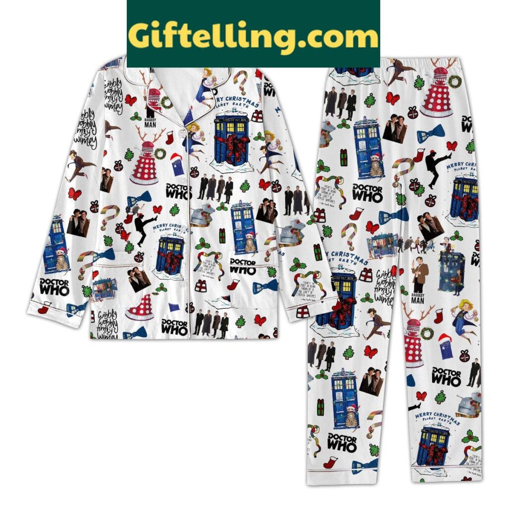 Doctor Who Merry Christmas Planet Earth Pajama Set