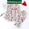 Doja Cat Christmas Silk Pajamas Set with Santa Baby I Want A Yacht quote