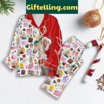 Dolly Parton Be More Like Dolly Christmas Pajamas Set for women