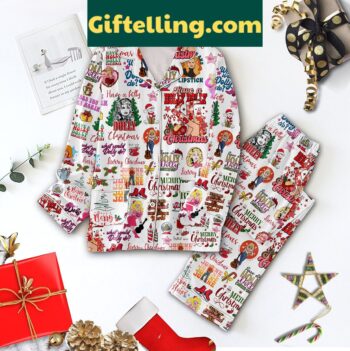 Dolly Parton Christmas Pajamas Set featuring What Would Dolly Do design