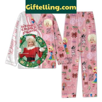 Dolly Parton Nice List Polyester Pajamas Set