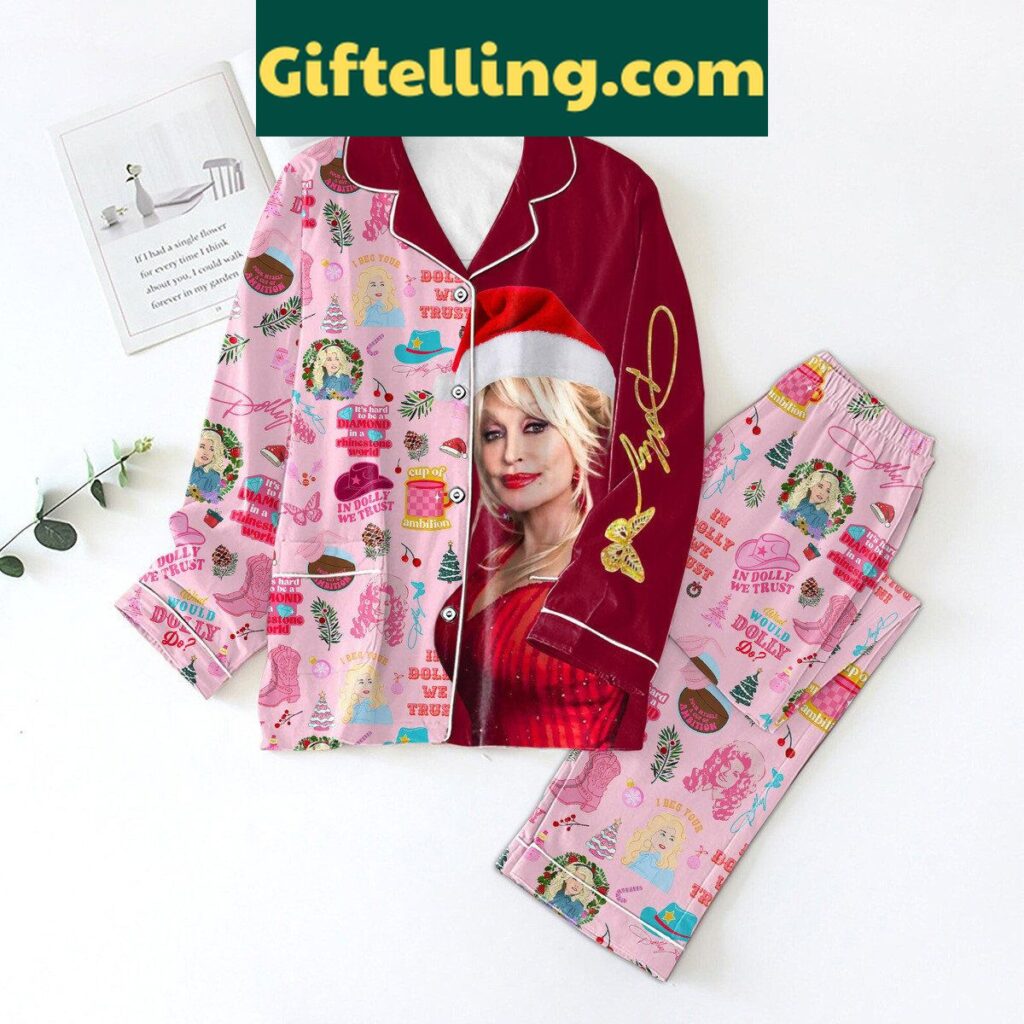 Dolly Parton It's Hard To Be A Diamond In A Rhinestone World Pajamas Set