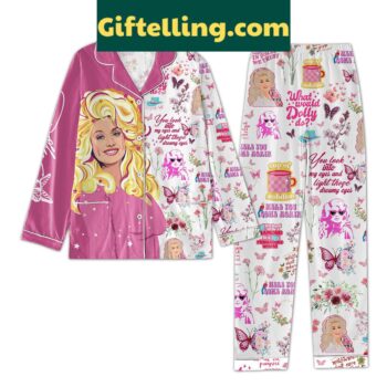 Dolly Parton Pajamas Set with You Look Into My Eyes and Light Those Dreamy Eyes design