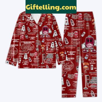 Dr. Pepper Christmas Polyester Pajamas Set