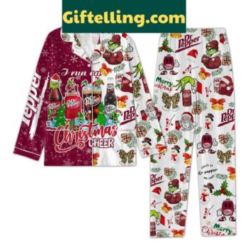 Dr. Pepper I Run On Christmas Cheer Polyester Pajamas Set