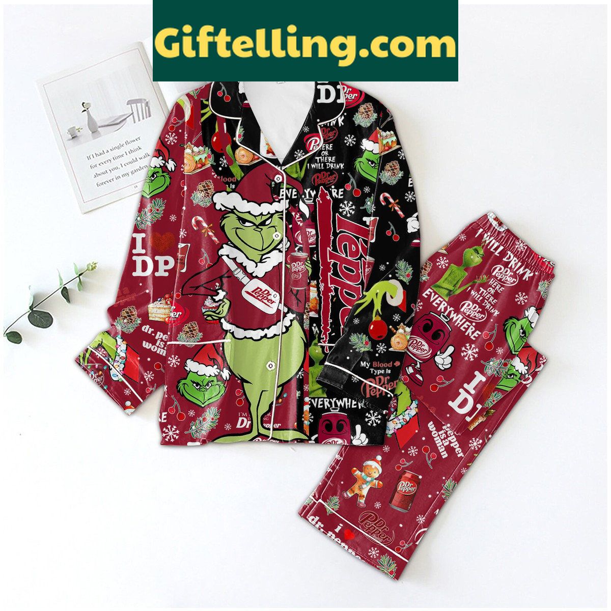 dr-pepper-pajamas-i-will-drink-everywhere-funny-gift-set-1 Dr Pepper I Will Drink Everywhere Pajamas Set
