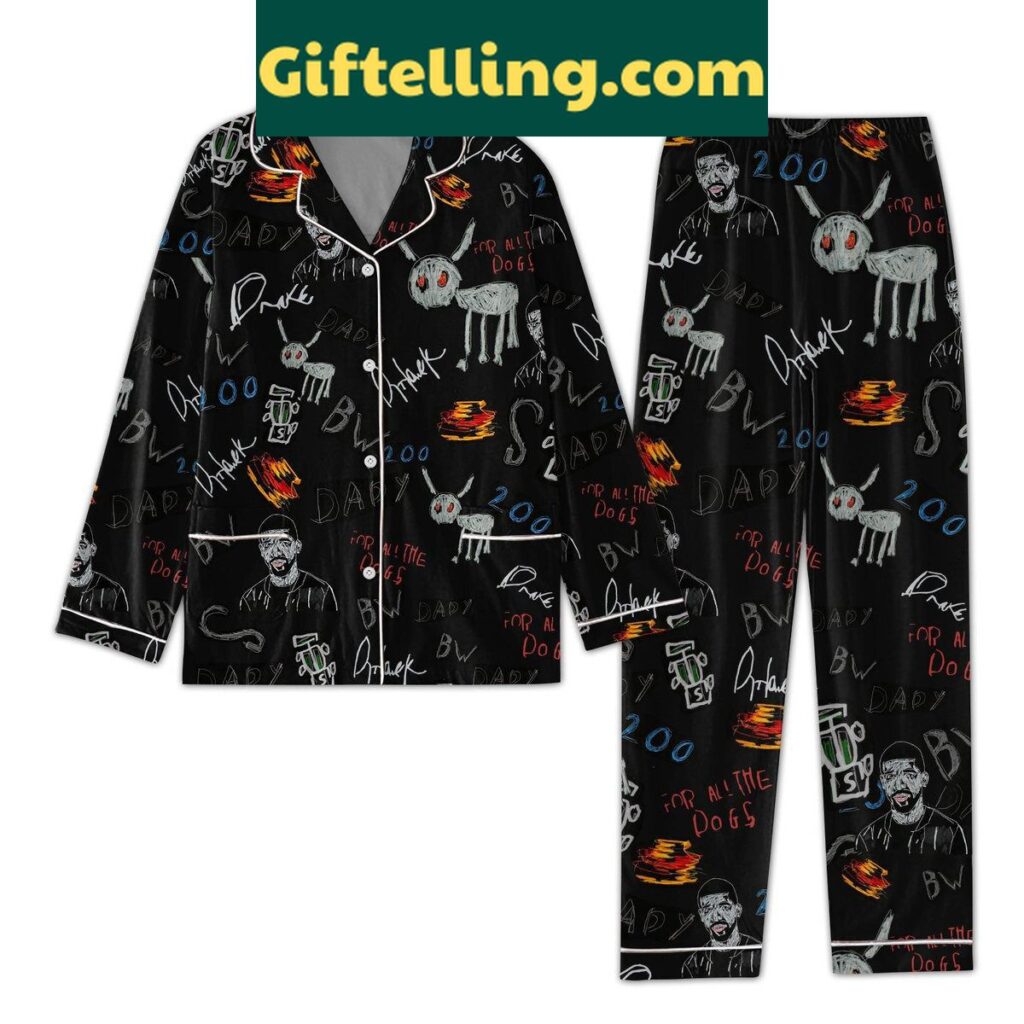 Drake For All The Dogs Pajamas Set loungewear for dog lovers