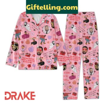 Drake Hotline Valentine Polyester Pajamas Jumpsuit