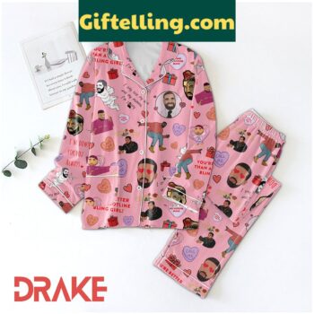 Drake Hotline Valentine Polyester Pajamas Jumpsuit