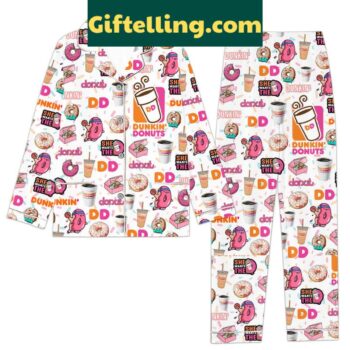 Dunkin' Donuts Christmas Pajamas Set