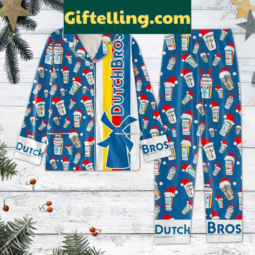 Dutch Bros Coffee Christmas Pajamas Set for adults
