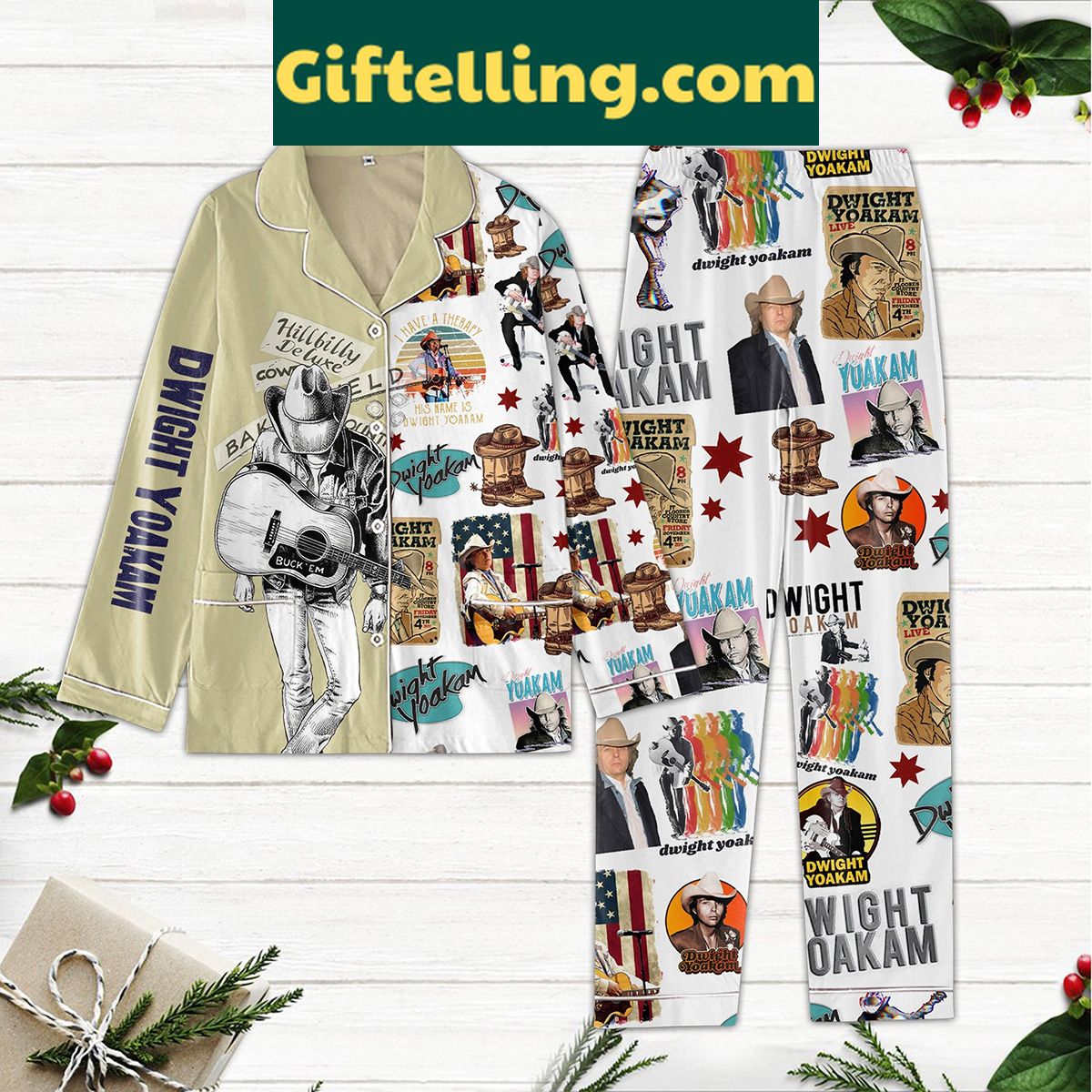 dwight-yoakam-im-a-honky-tonk-man-polyester-pajamas-set-for-country-music-fans-2 Dwight Yoakam I'm A Honky Tonk Man Polyester Pajamas Set