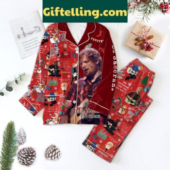 Ed Sheeran Christmas Pajamas Set, festive holiday pajamas with Ed Sheeran's name and design