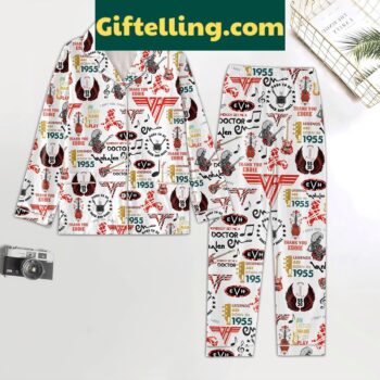 Eddie Van Halen Fan Polyester Pajamas Set, rockstar-inspired sleepwear for men and women