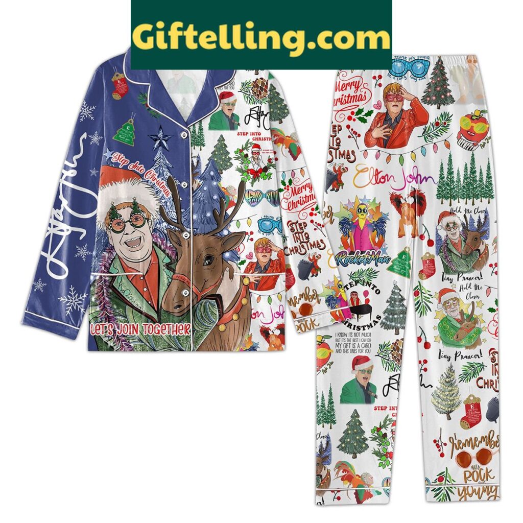 Elton John Rocket Man Merry Christmas Pajamas Set