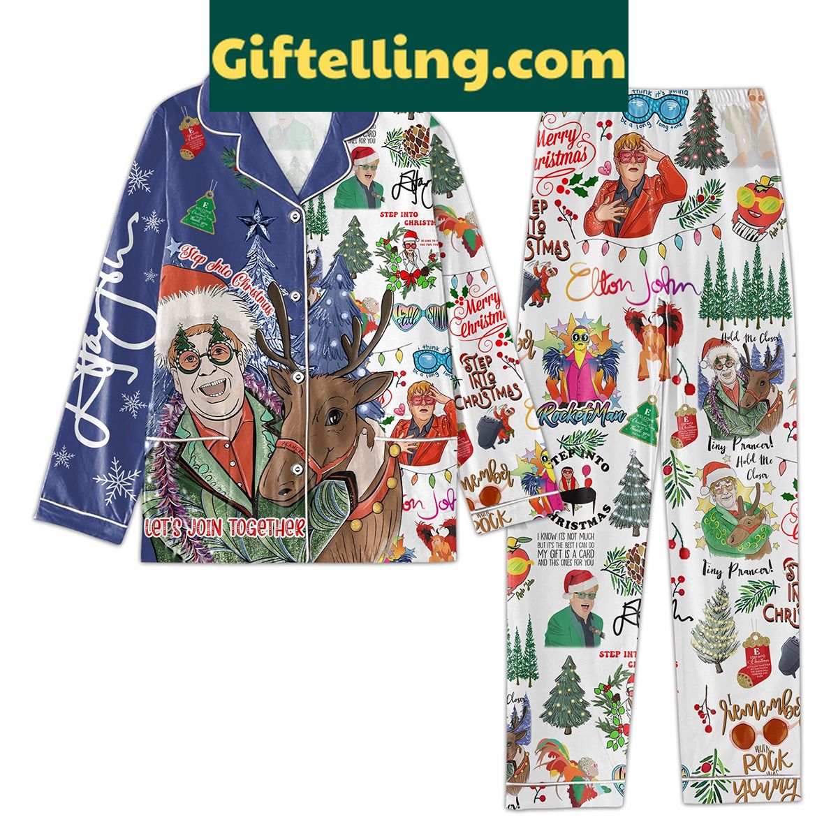 elton-john-rocket-man-merry-christmas-pajamas-set-for-the-ultimate-fan-1 Elton John Rocket Man Merry Christmas Pajamas Set