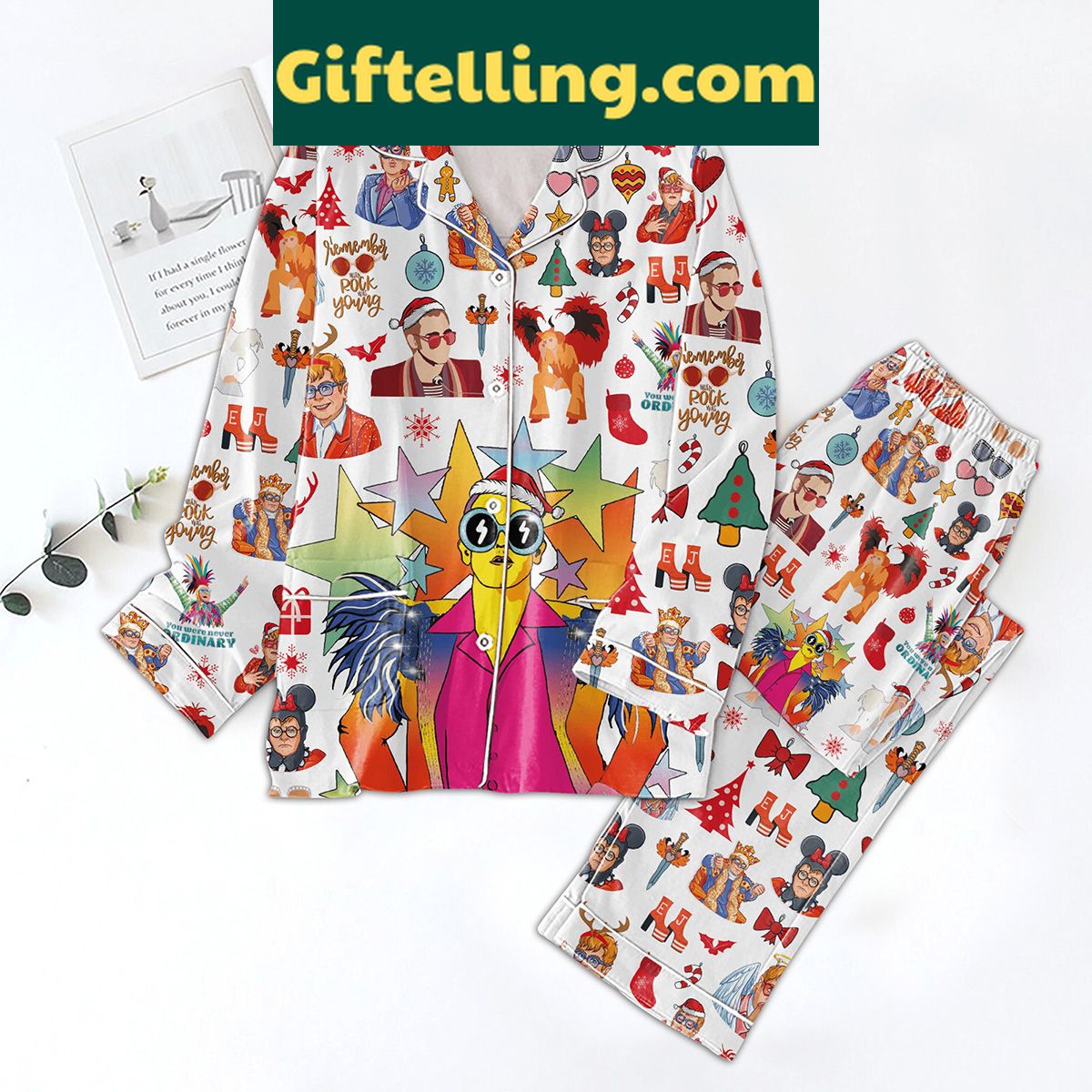 elton-john-you-were-never-ordinary-christmas-pajamas-set-for-the-holidays-2 Elton John You Were Never Ordinary Christmas Pajamas Set for men and women