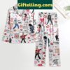 Elvis Presley Burning Love Polyester Pajamas Set on a model