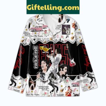 Elvis Presley Don't Be Cruel Polyester Pajamas Set for Men and Women