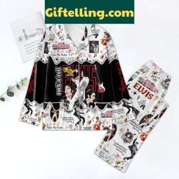 Elvis Presley Don't Be Cruel Polyester Pajamas Set for Men and Women
