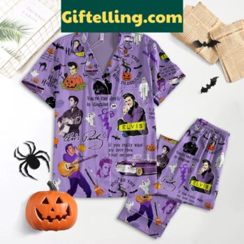 Elvis Presley You're The Devil In Disguise Happy Halloween Pajamas Set