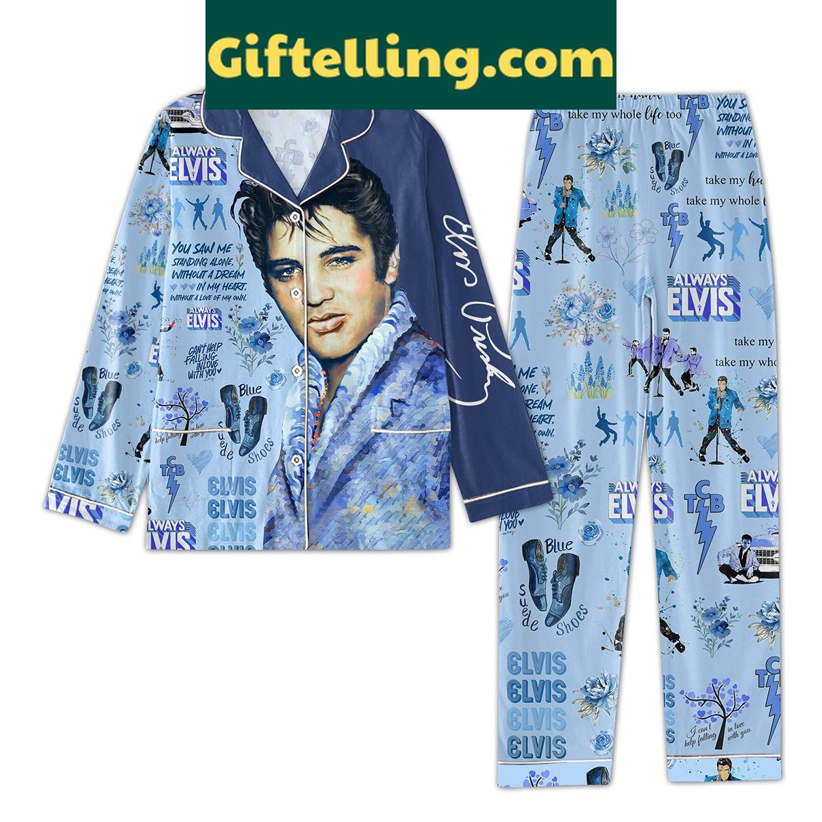 elvis-presley-pajamas-set-unique-gift-lounge-in-style-2 Elvis Presley Pajamas Set for men and women