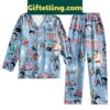 Elvis Presley Silk Pajamas Set - King of Rock and Roll Blue Design