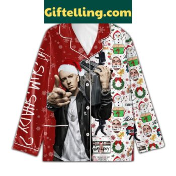 Eminem Merry Christmas B-Rabbit Slim Shady Polyester Pajamas Set