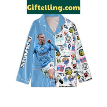 Erling Haaland Manchester City Soccer Polyester Pajamas Set