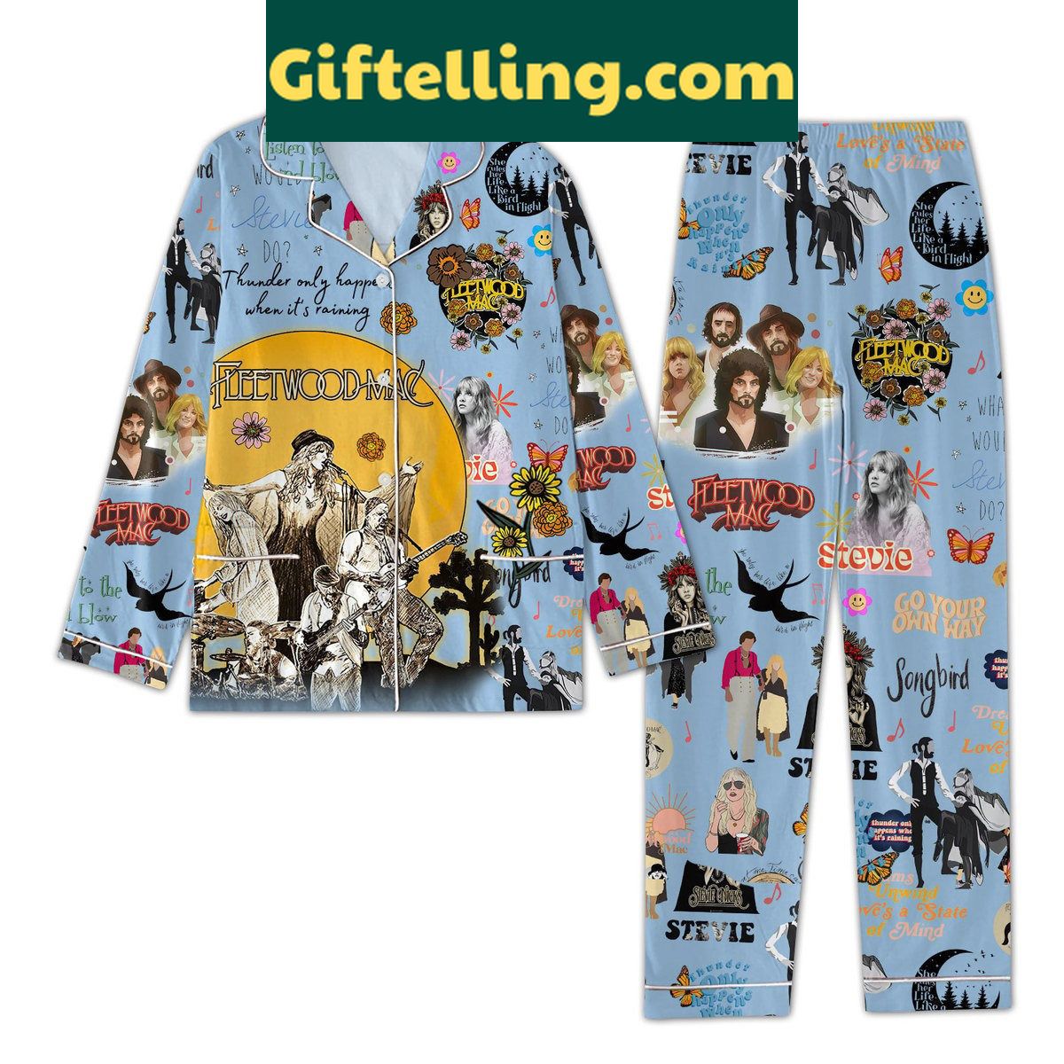 fleetwood-mac-thunder-only-happen-when-its-raining-pajamas-set-music-inspired-sleepwear-1 Fleetwood Mac Thunder Only Happen When It's Raining Pajamas Set