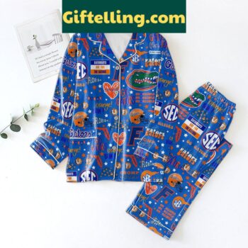 Florida Gators Orange Blue Go Gators Pajamas Set for men