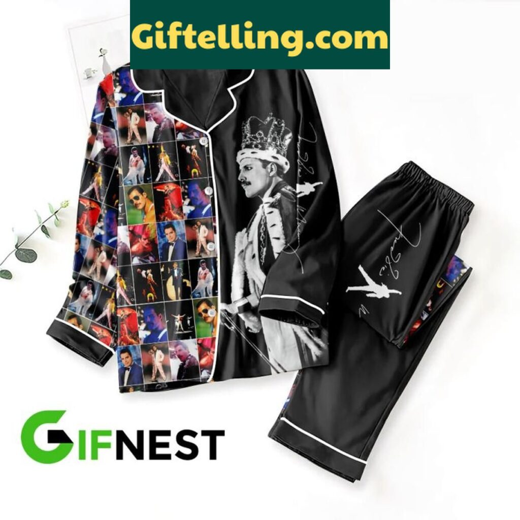 Queen Freddie Mercury The King Christmas Polyester Pajamas Set
