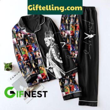 Queen Freddie Mercury The King Christmas Polyester Pajamas Set