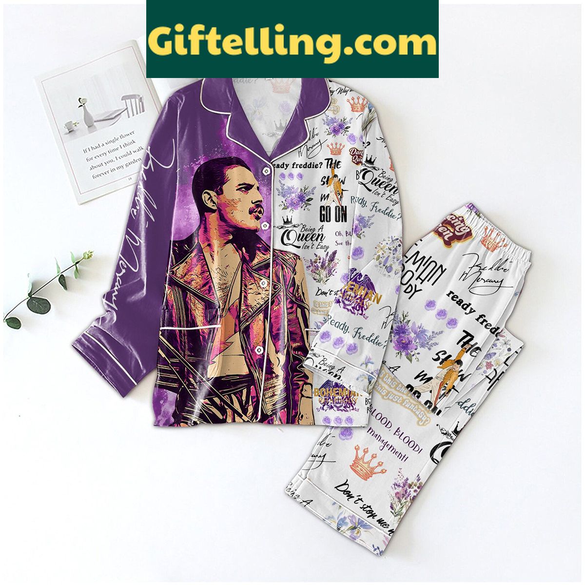 freddie-mercury-nohemian-rhapsody-pajamas-set-for-music-lovers-1 Freddie Mercury Nohemian Rhapsody Pajamas Set