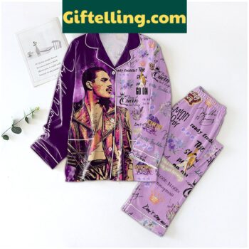 Freddie Mercury Queen Pajamas Set with Being A Queen Isn't Easy design