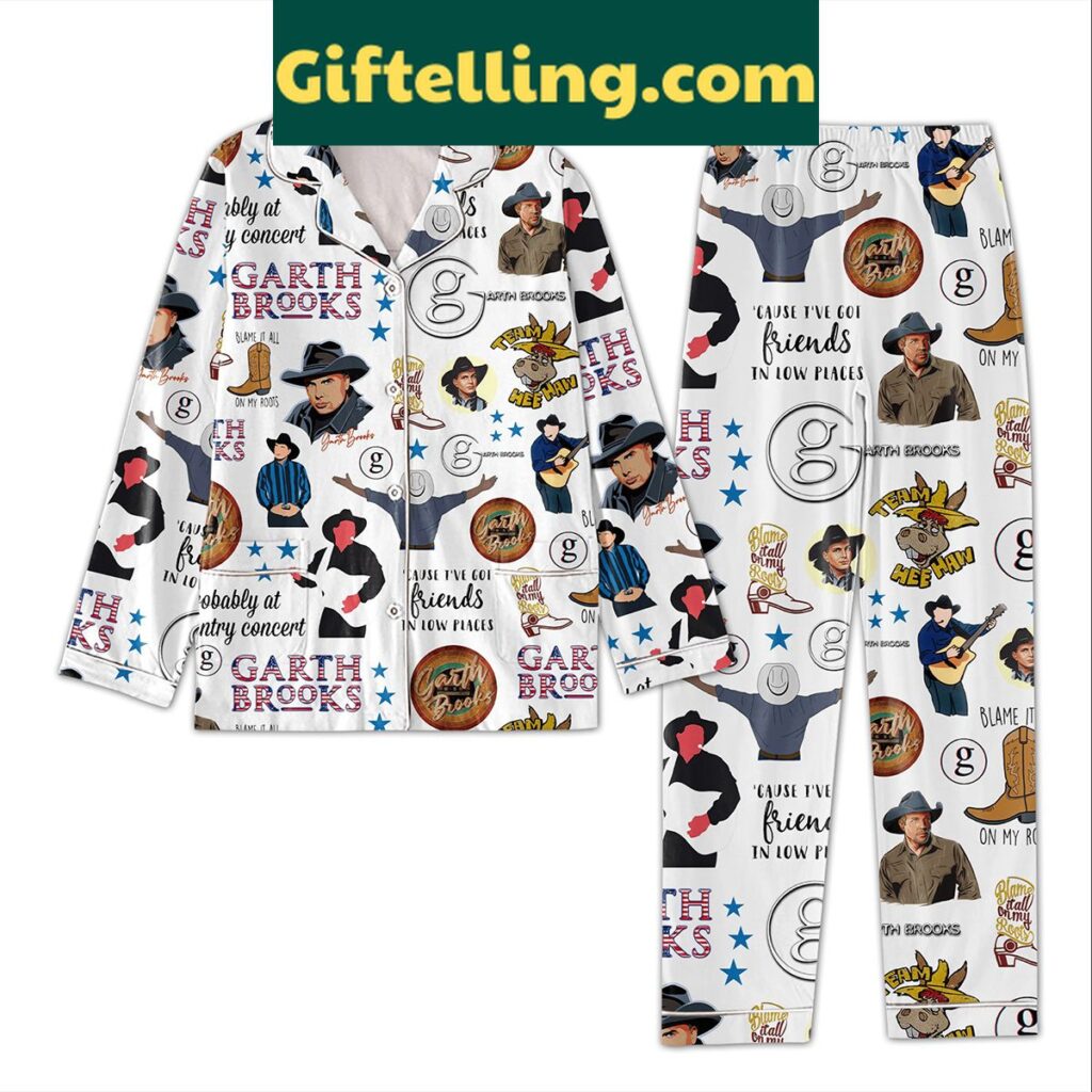 Garth Brooks Because I've Got Friends In Low Places Pajamas Set