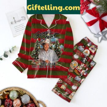 George Strait Christmas They Know That Santa Is On His Way Polyester Pajamas Set