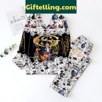 George Strait Just Wanna Dance With You Polyester Pajamas Set