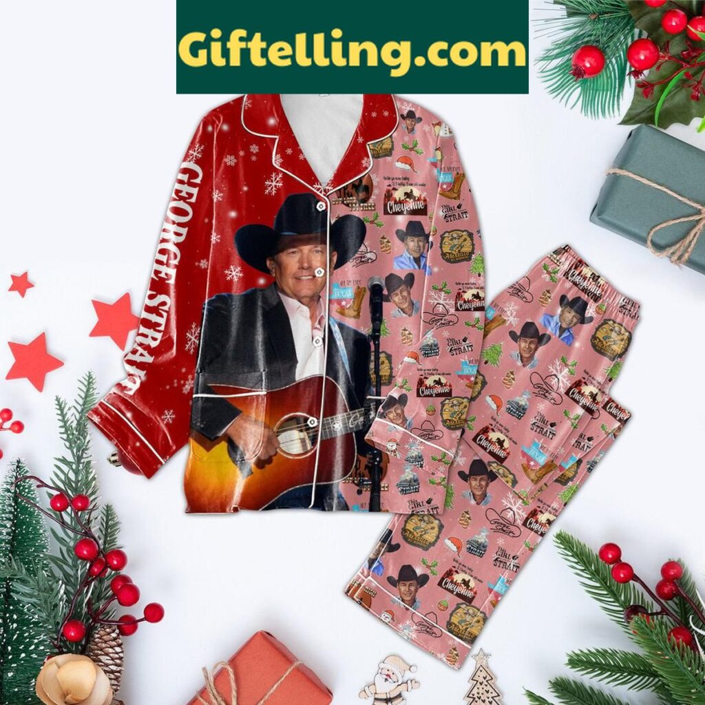 George Strait Christmas Pajamas Set for Women
