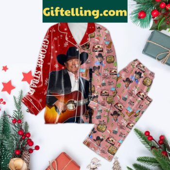 George Strait Christmas Pajamas Set for Women