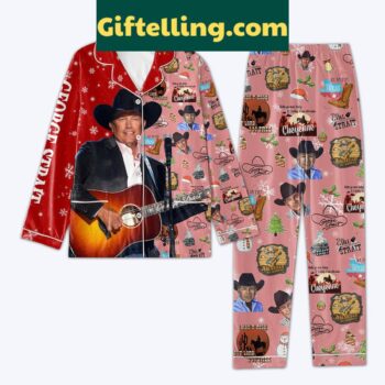 George Strait Christmas Pajamas Set for Women