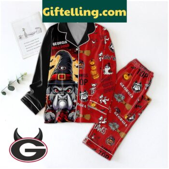 Georgia Bulldogs Dawgs Top Go Dawgs Halloween Polyester Pajamas Set