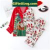 Georgia Bulldogs Ho Ho Ho Merry Christmas Polyester Pajamas Set